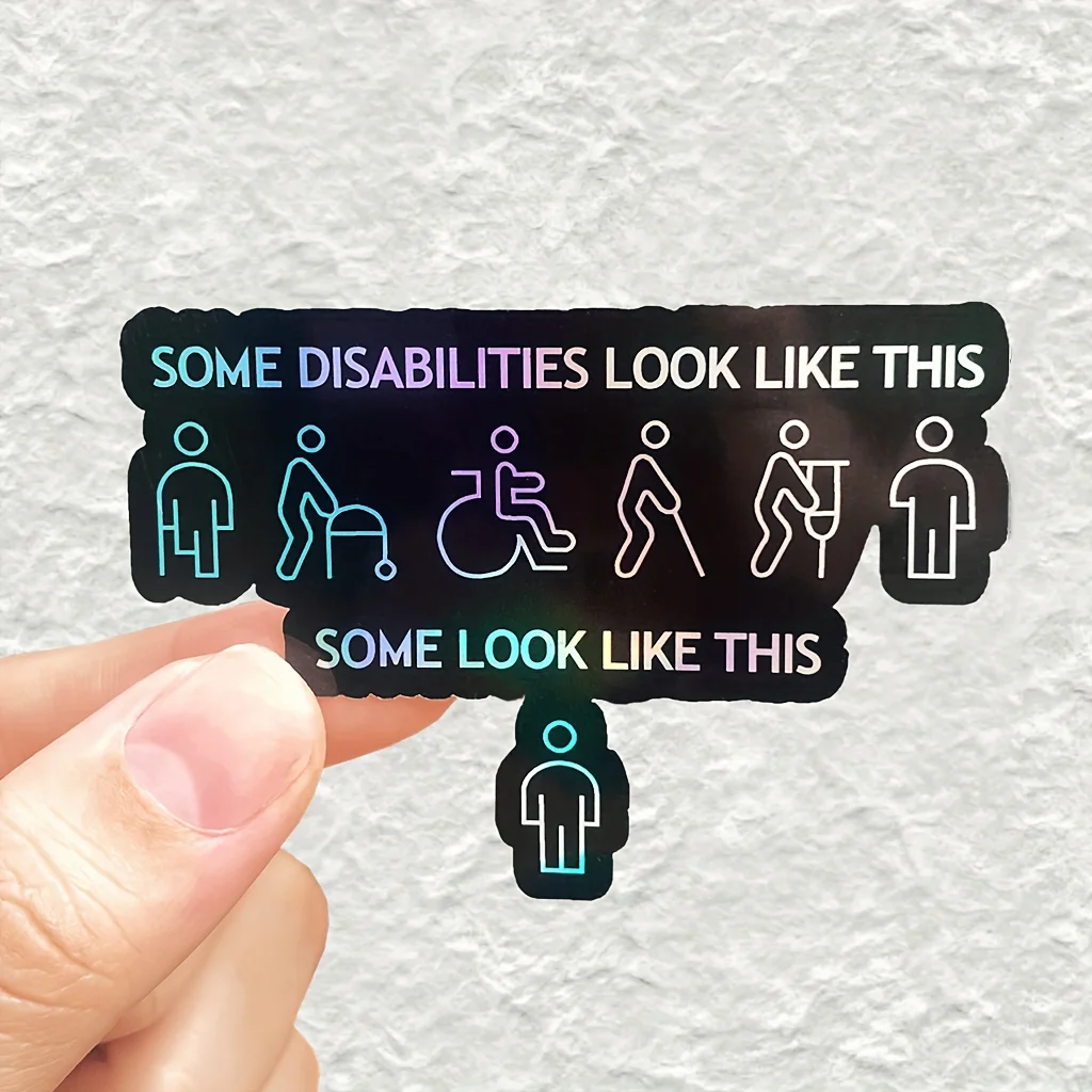 Invisible Disability Awareness Sticker 1PC Matte Vinyl Decal Chronic Illness Mental Health Advocacy Laptop Journal Helmet Decor