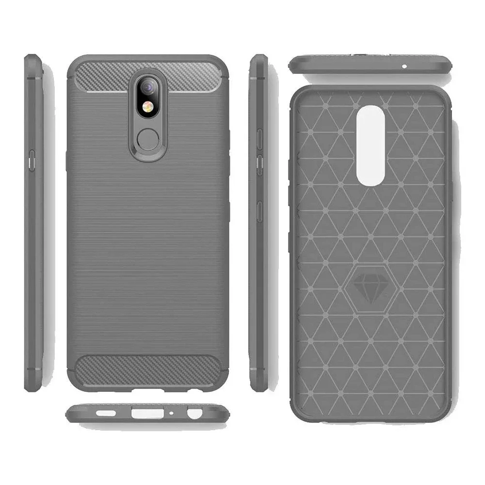 Shockproof Case For LG Velvet K50S X6 K12 Max K50 K12 Plus X4 2019 Solo LTE K40 Escape Plus K30 2019 K20 2019 Carbon Fiber Cases