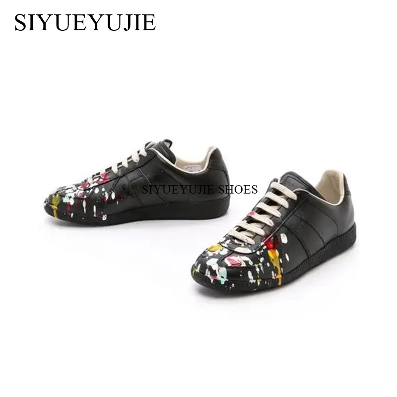 Classic Flat Shoes Women Suede Leather Patchwork Casual Shoes Woman Lace Up Round Toe Outdoors Sneakers Men Zapatillas Mujer