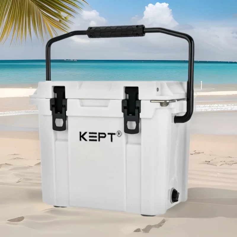 55QT Commerciële Rotatiegegoten Hard Cooler Box met Wieloptie, LLDPE Vriesbox voor Buitenavonturen, Kamperen en Strand