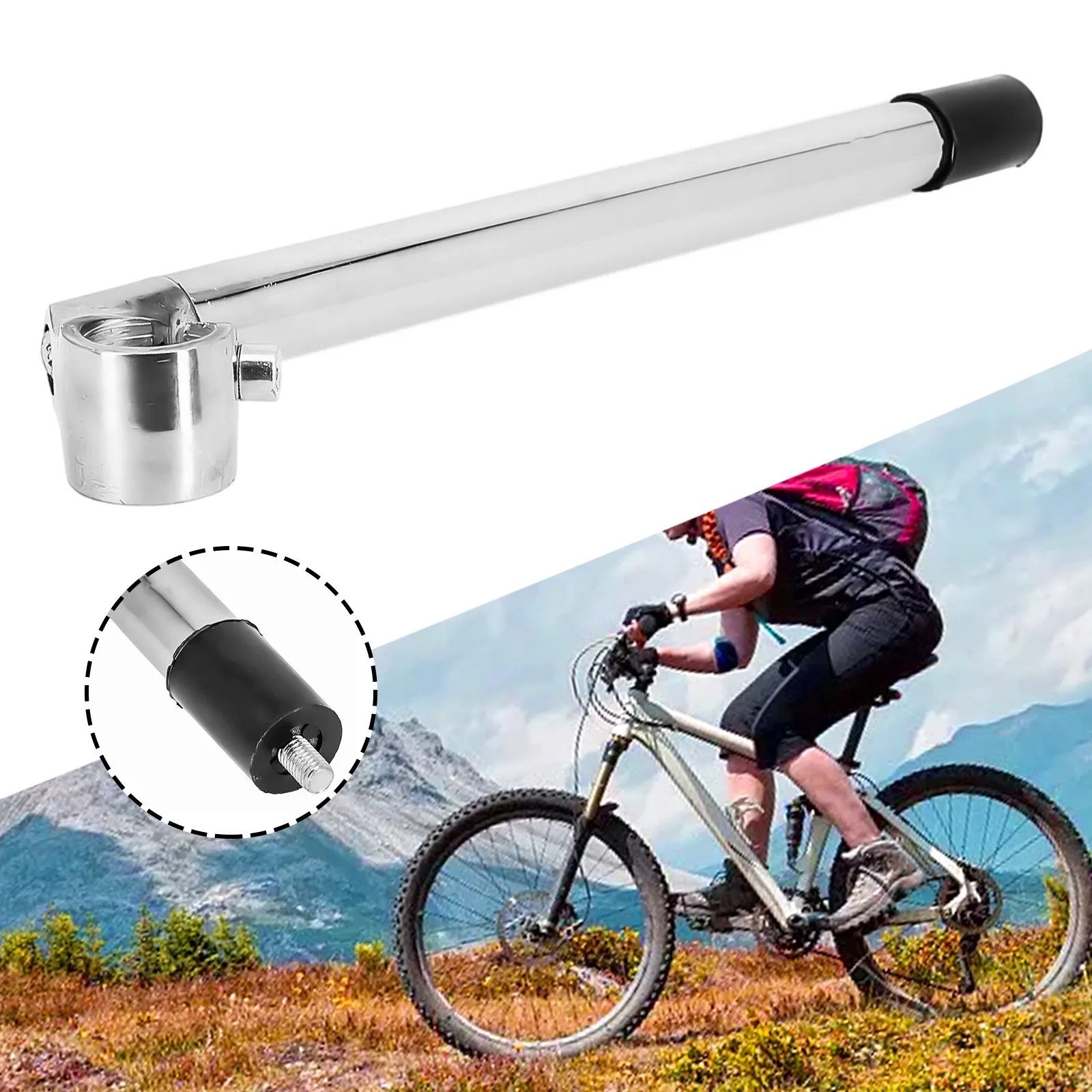 

1PC Chrome Handlebar Stem Quill 22.2mm Bike Cycle Traditional Vintage Bike Princess Handlebar Stand Cycling Accessories