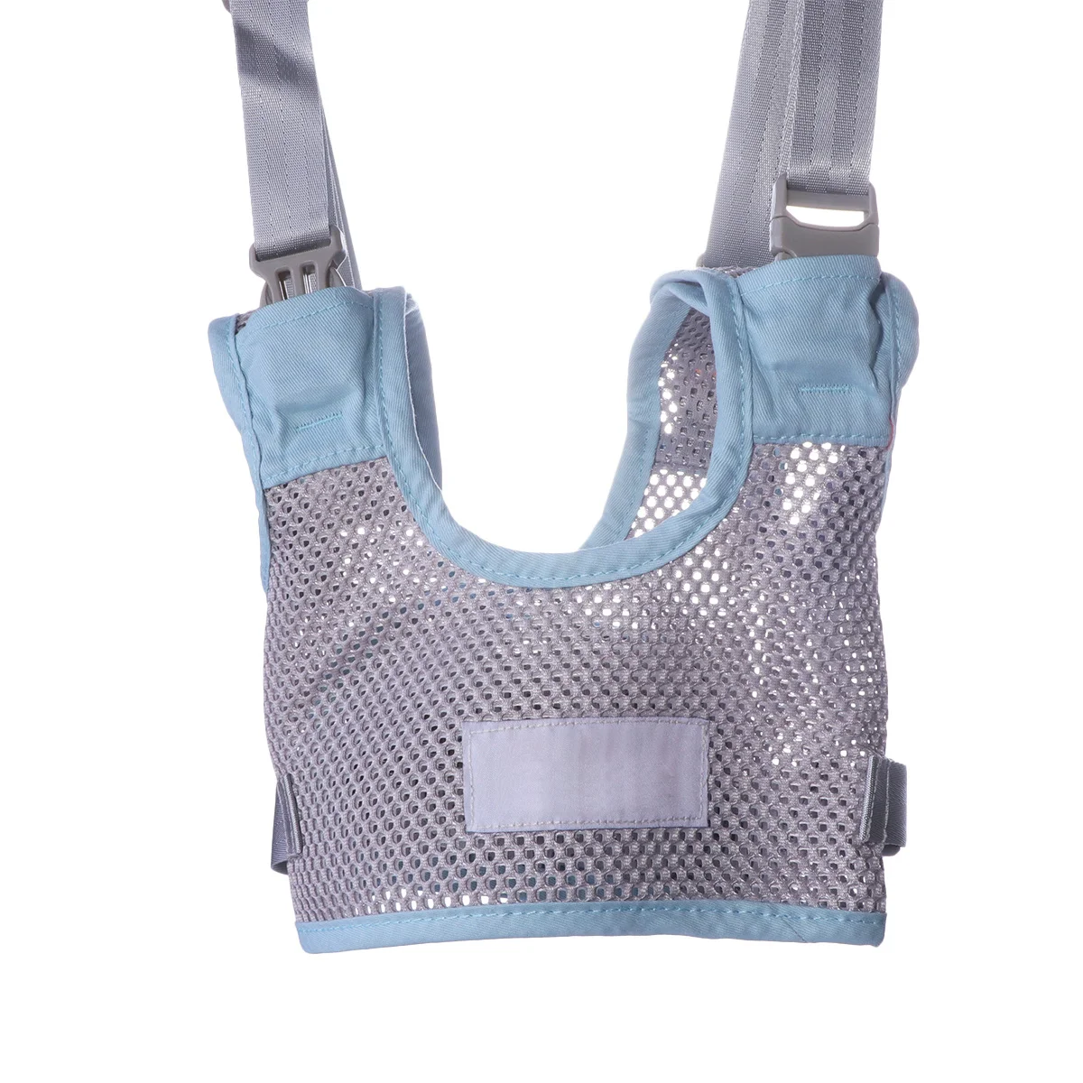 حزام مشي للأطفال قابل للفصل، حزام تعلم قابل للتعديل باللون الأزرق السماوي، حزام مضاد للضياع، مادة قطنية شبكية قابلة للتنفس للسفر #4