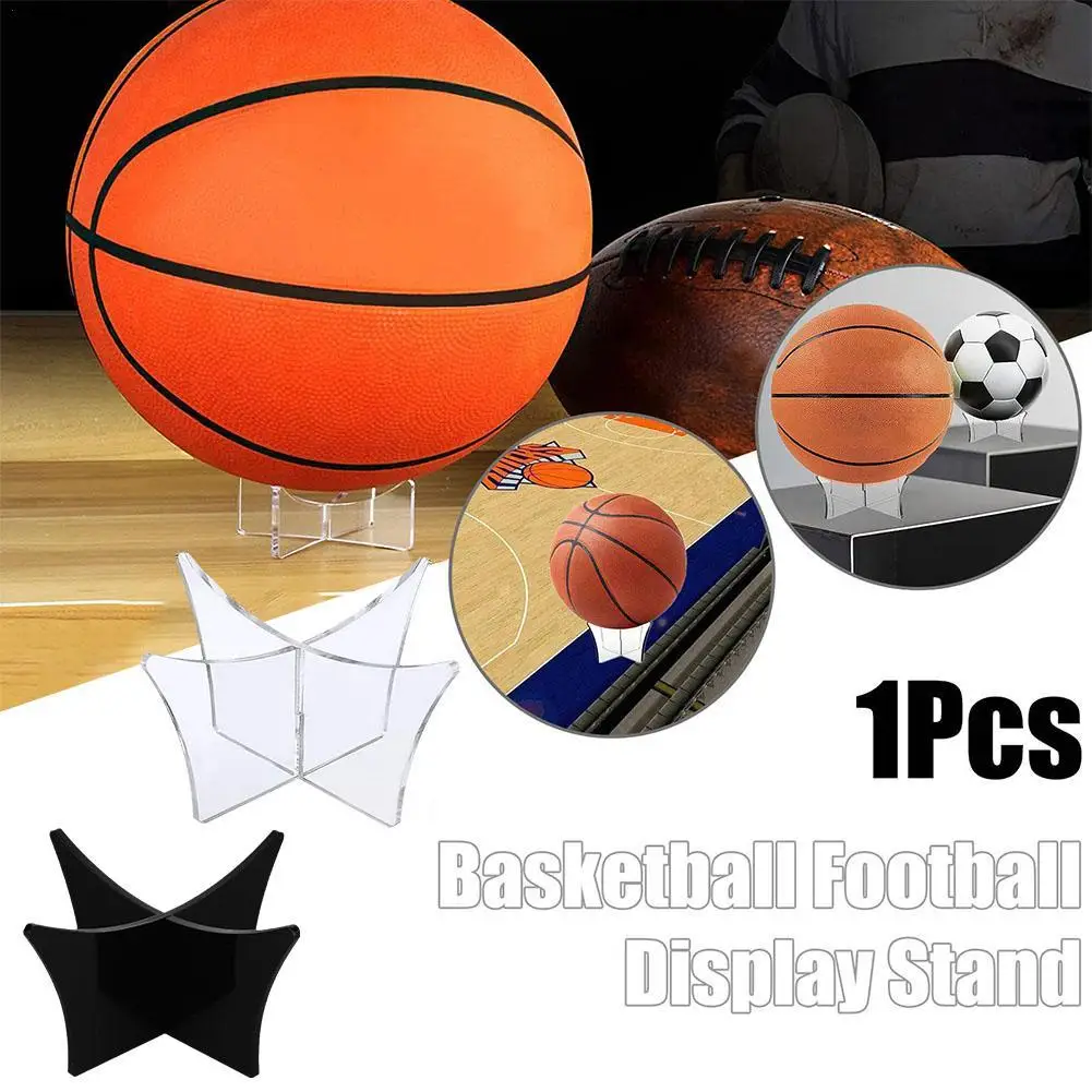 

1pc Transparent Acrylic Ball Stand Display Holder Rack Support Base For Soccer Volleyball Basketball Football Rugby Ball New