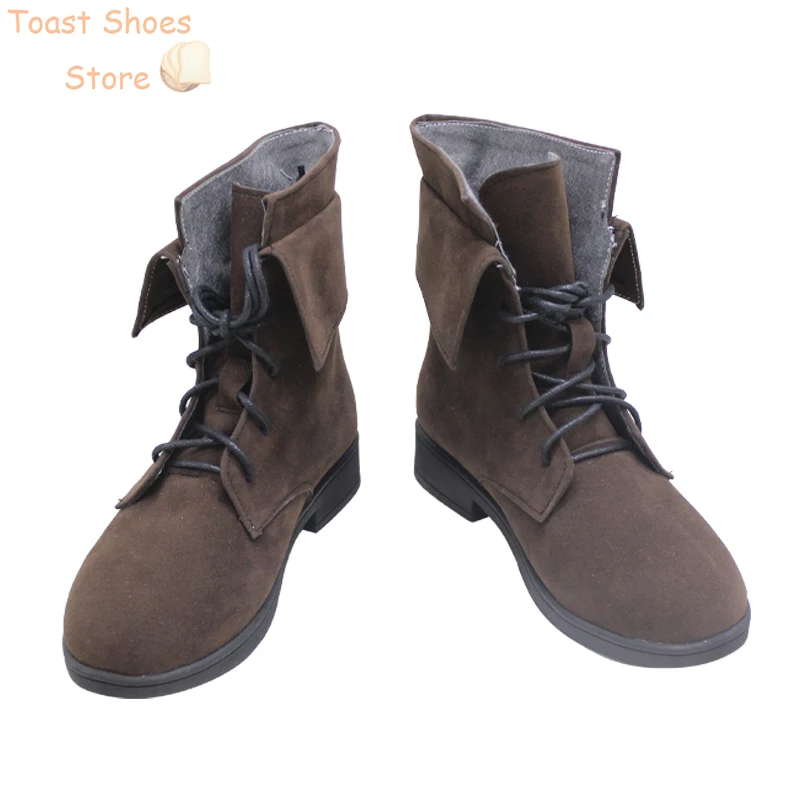 Chaussures de Cosplay en Cuir PU, Bottes de Carnaval d'Halloween, Accessoire de Costume