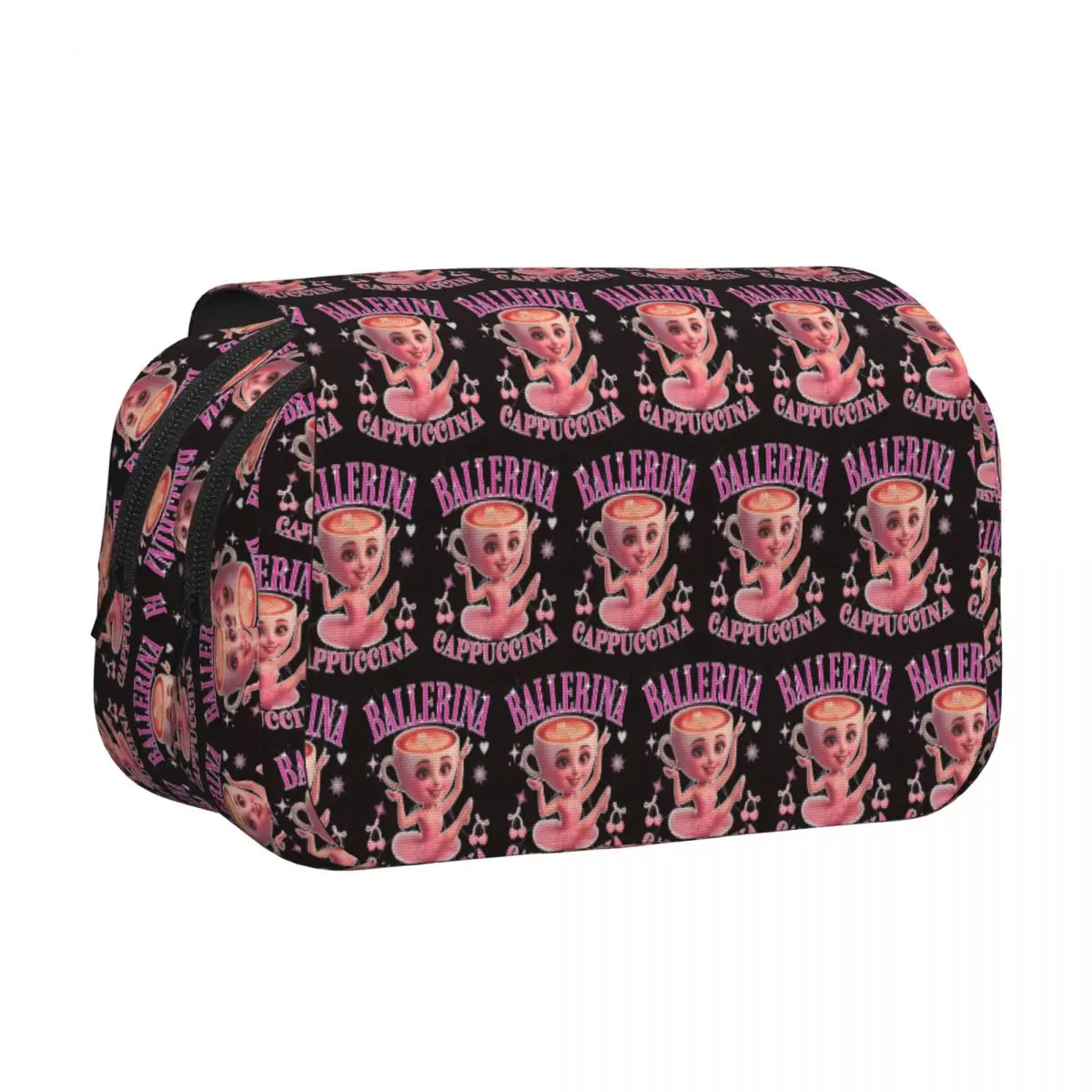 Cappuccino Ballerina Italian Brainrot Pencil Case Pencil Pouch Hard Shell Leather Large Capacity Pen Box Pencil Bag for Gifts