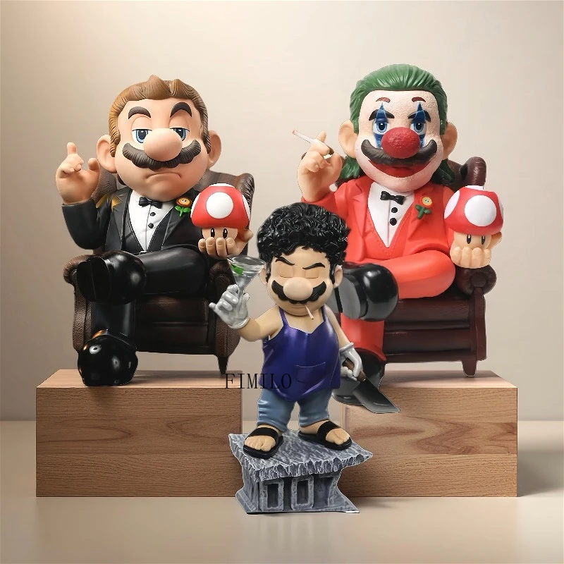 

Anime Mario Game Figures GK Godfather Mario Maurer Action Figures Statue Ornaments PVC Collection Model Toys Birthday Gifts