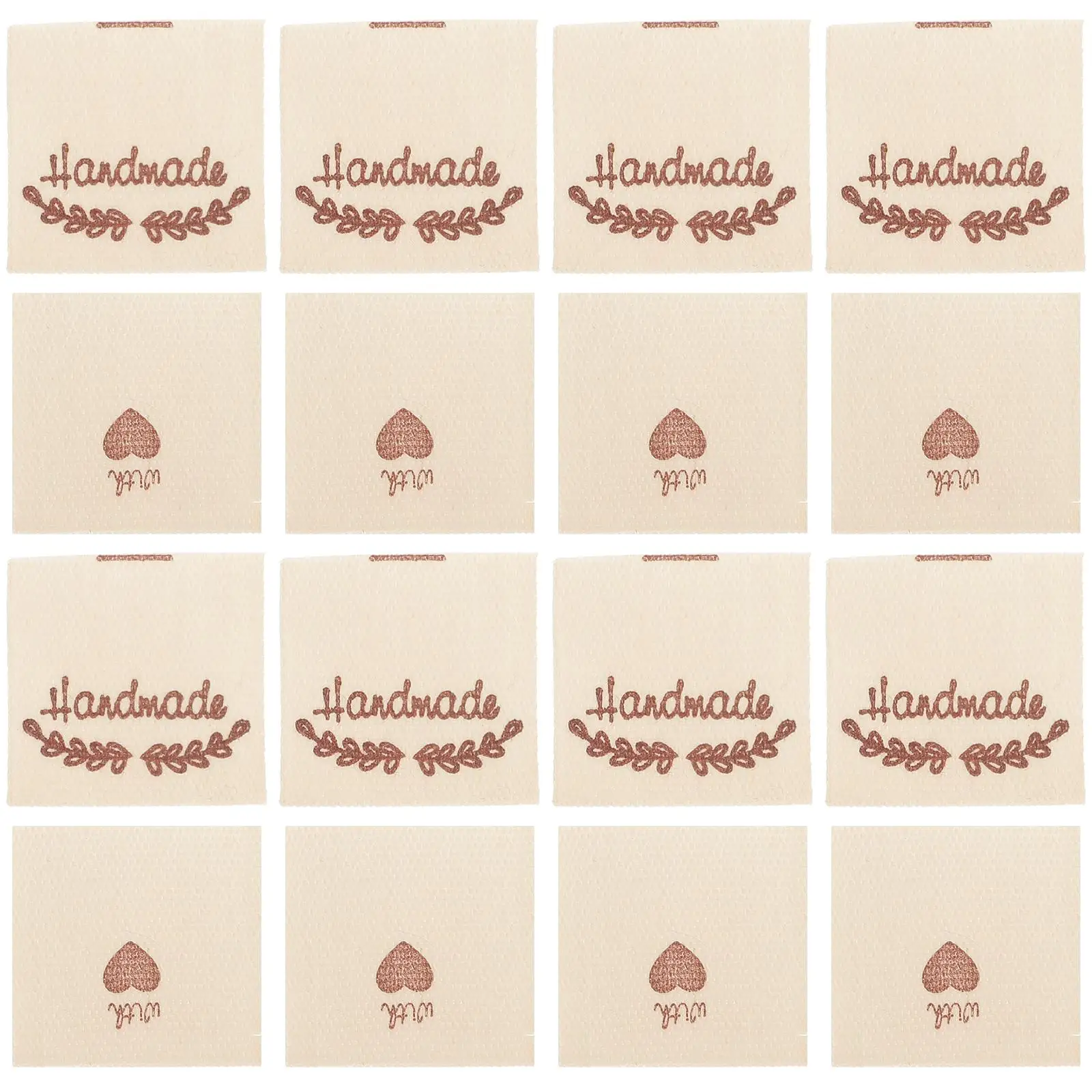 

100pcs Love Fabric Labels Handmade Sewing Tags for Cotton Clothes Embroidered Vintage Quilt Labels Craft DIY Accessories
