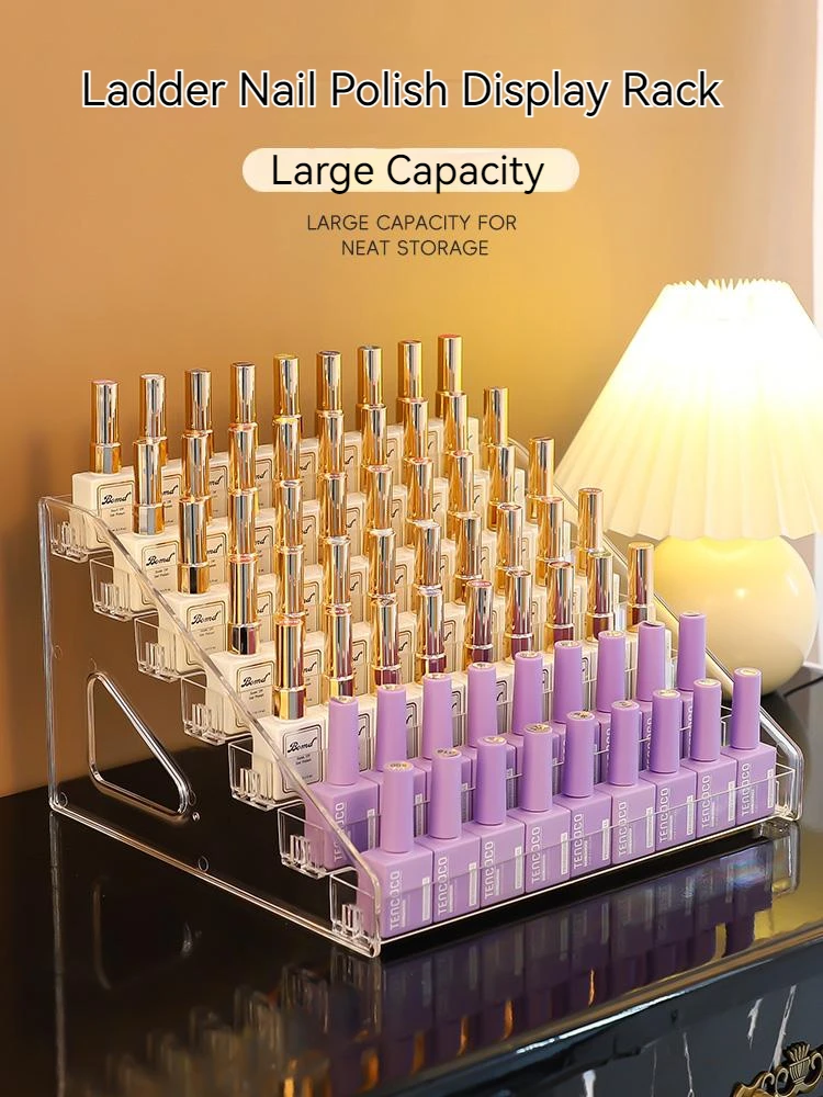 

New Multifunction Clear Acrylic Nail Polish Rack Cosmetic Display Stand Holder Manicure Tool Storage Organizer