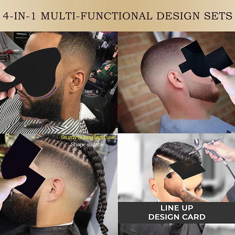 

Professional Beard Shaping Tool Hairline Enhancing Card Beard Line Up Shaping Lineup Guide Haircut Spray Board Hair Styling Tool