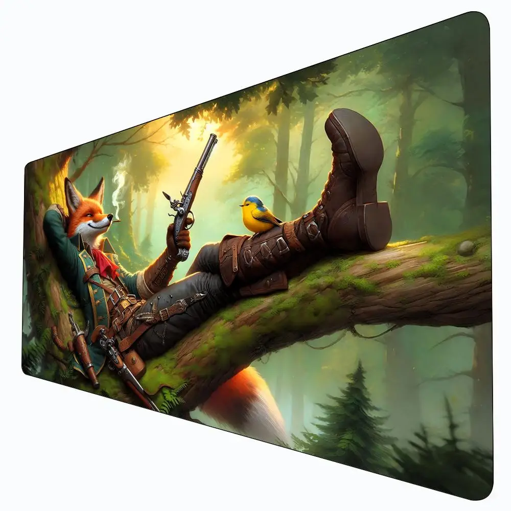 

Forest Animal Cowboy Design MTG Playmat Magic Card Battle Mat Non-Slip Durable 35X60CM Commander playmat tapete magic mtg