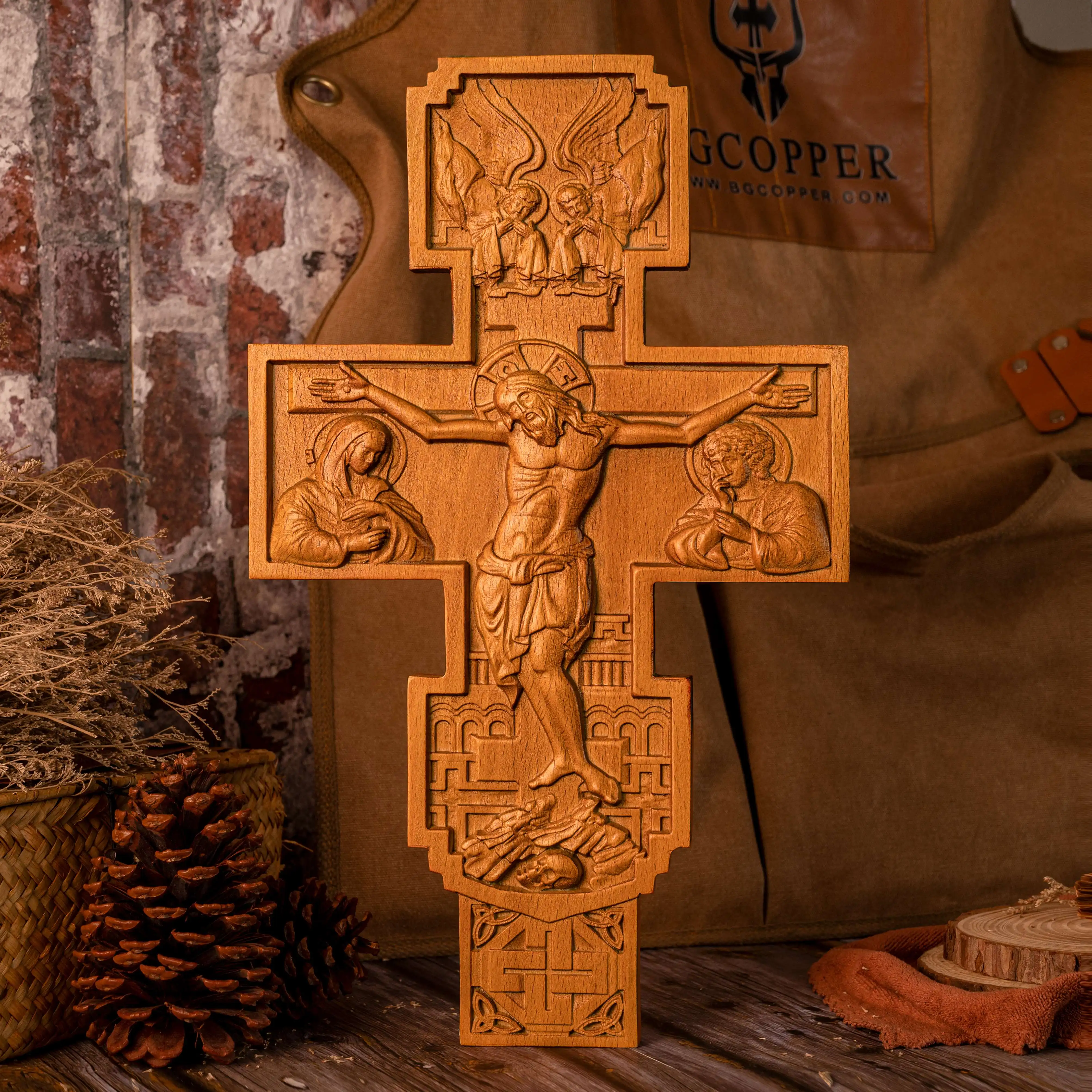 Orthodox Cross Religious Products, Wooden Cross Decoration, Church Decoration, Home and Farmhouse Wall Decoration