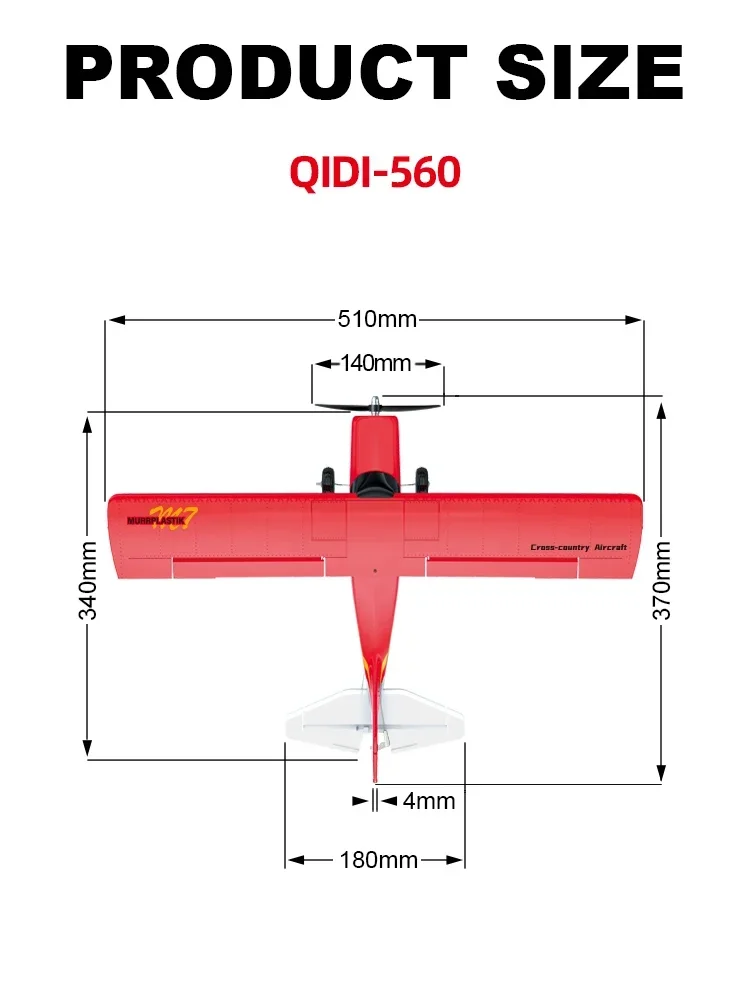 Qidi560 RC Flugzeug Moore M7 Off-road 4CH Fernbedienung Flugzeug Bürstenlosen Starrflügel Flugzeug Modell EPP Schaum Spielzeug für Kinder – Detail 19