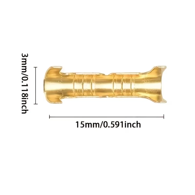 100 Pcs Assortment, Non-Insulated U-Type, Spade & Butt Wire Connectors for Electrical Use