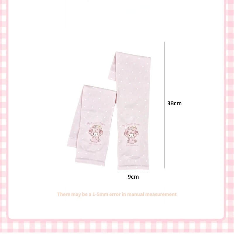 Sanrio Authorized Summer Cartoon Ice Silk Sunscreen Sleeves Cartoon Anime Cute Women's Summer UV Protection Arm Sleeves