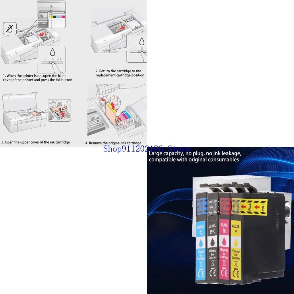 

P82a 4colors чернильный картридж замены для XP 2105 3105 4105 Принтер высокая емкость