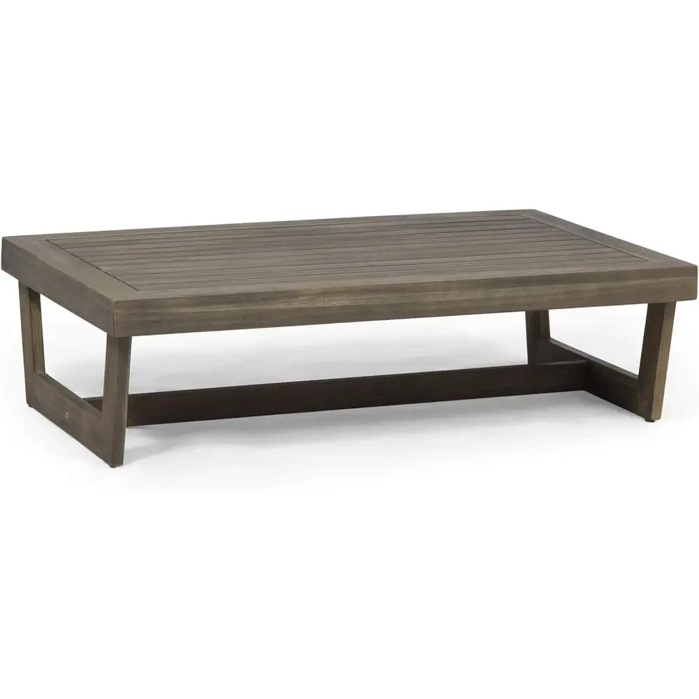 

Gray Acacia Wood Outdoor Coffee Table