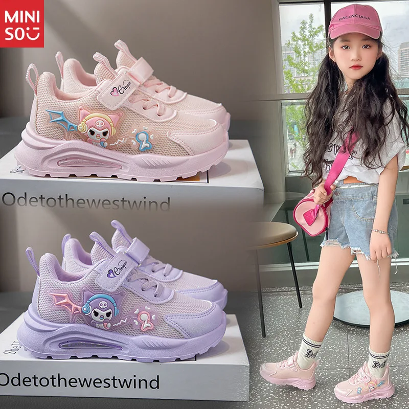 

Кроссовки Miniso 2025, большие детские кроссовки, весенне-осенние дышащие туфли для папы с сеткой