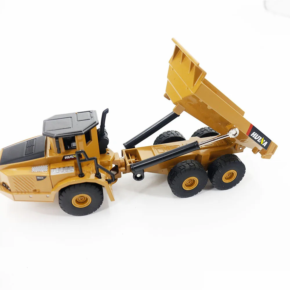 Huina Toys 1:50 Metal Alloy Static Simulation Building Model Car Children'S Engineering Car Toy Excavator Bulldozer Male Gift