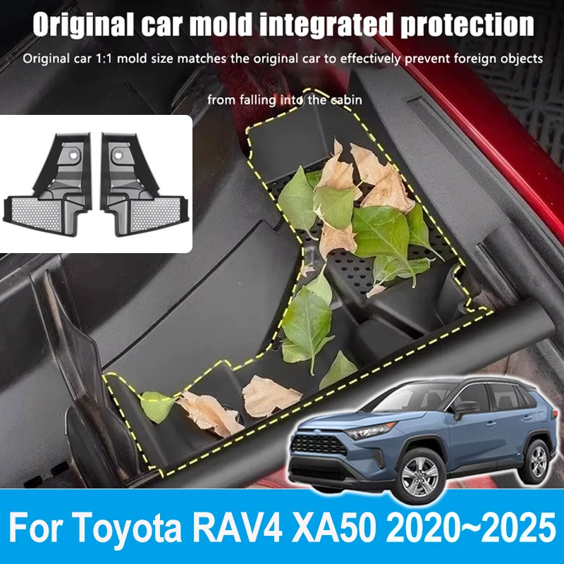 

Car Front Engine Cabin Filter Net cover For Toyota RAV4 XA50 2020~2025 2024 2023 2022 Accessories Custom Liner Protection Covers