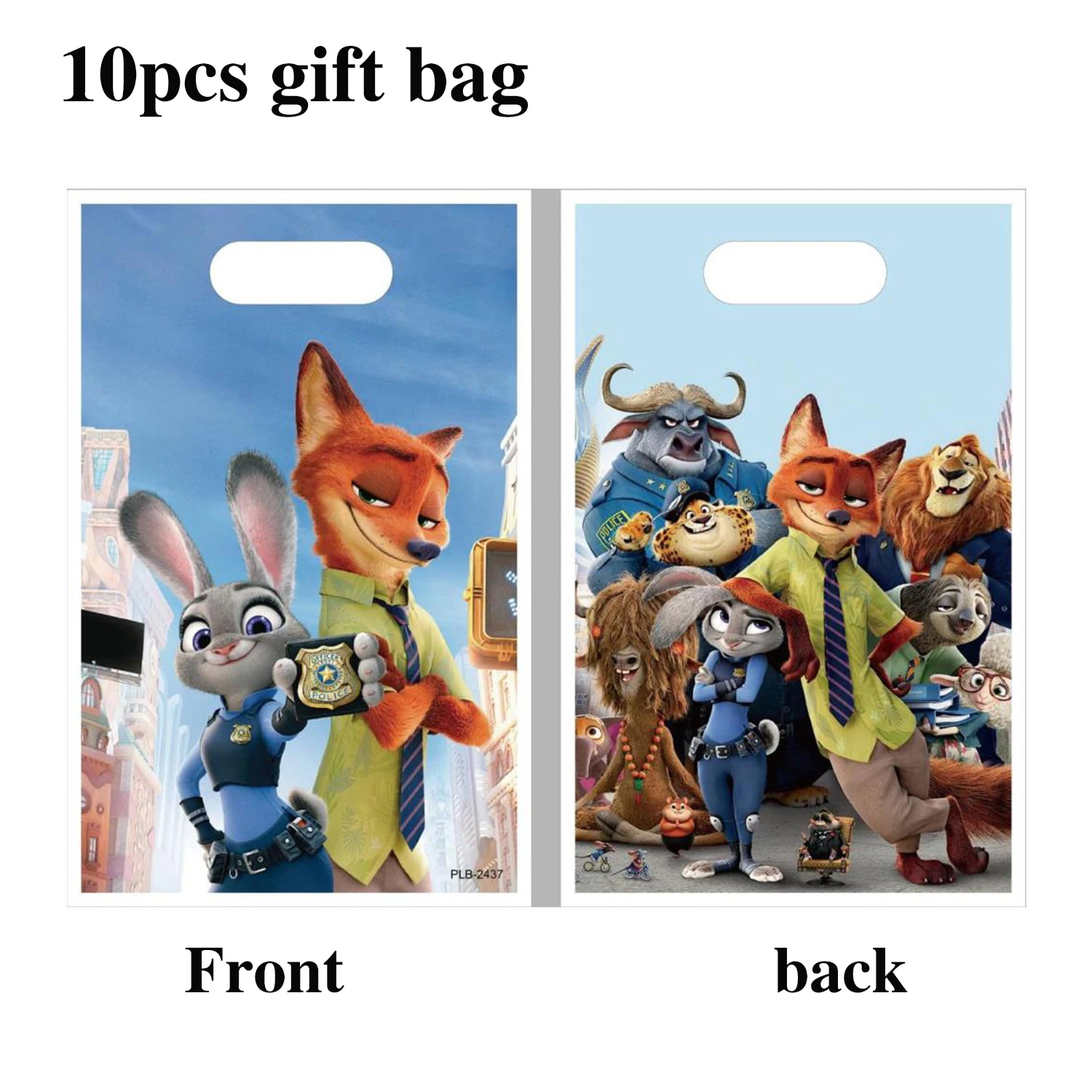 10-30pcs Zootopia Gifts Bag Party Supplies Kids Happy Birthday Zootropolis Candy bag chocolate Gift Bag Balloon Party