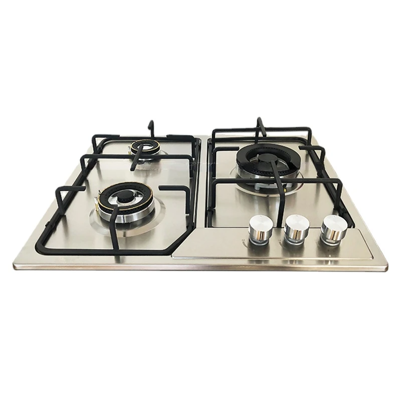 European-Style Three-Head Gas Cookers Embedded Three-Eye Gas Furnace Multi-Head Stove Square Household Four-Eye Natural
