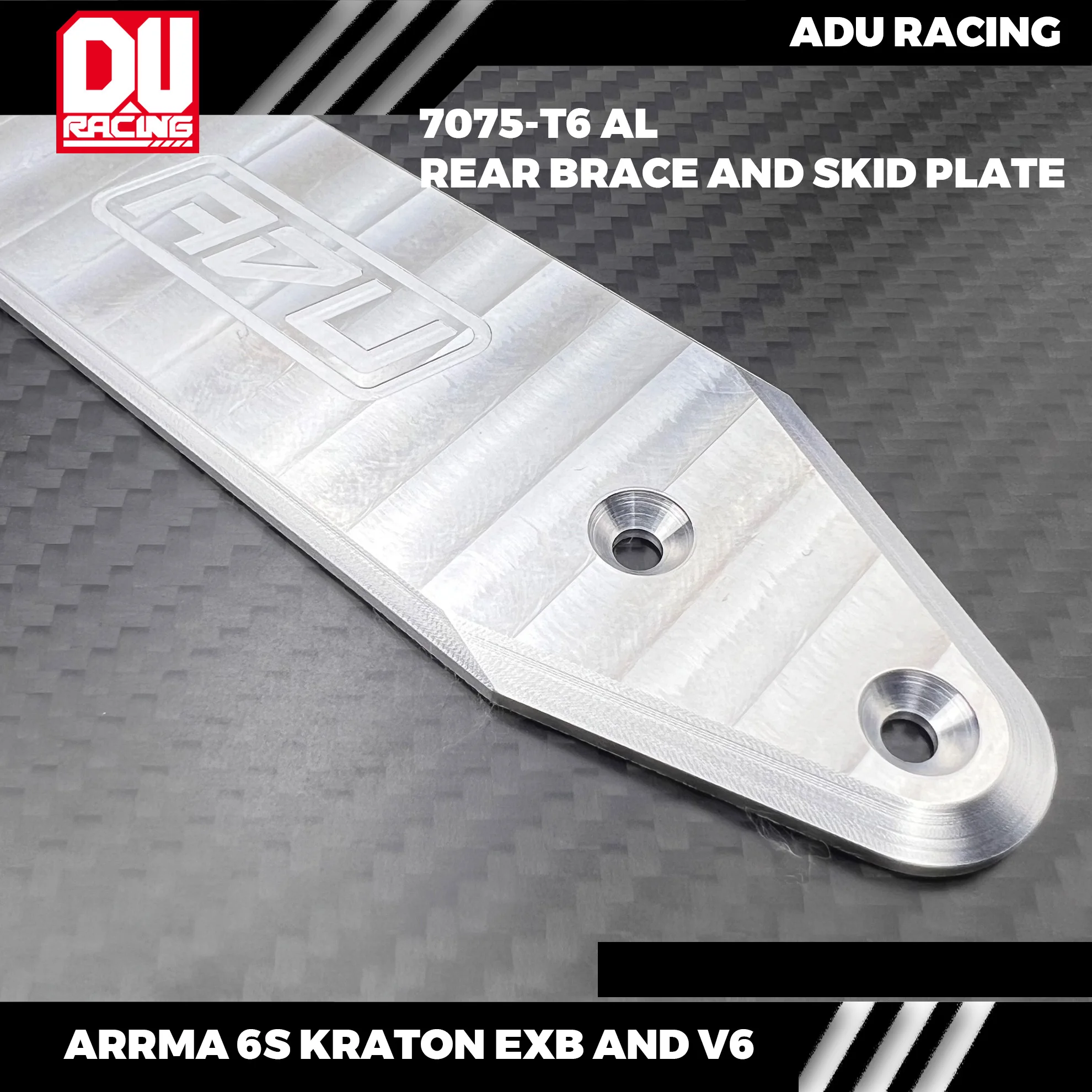 ADU RACING 7075-t6 AL CHASSIS SKID PLATE chassis brace for ARRMA 6S 1/8 KRATON EXB AND v6 NOT FOR TALION