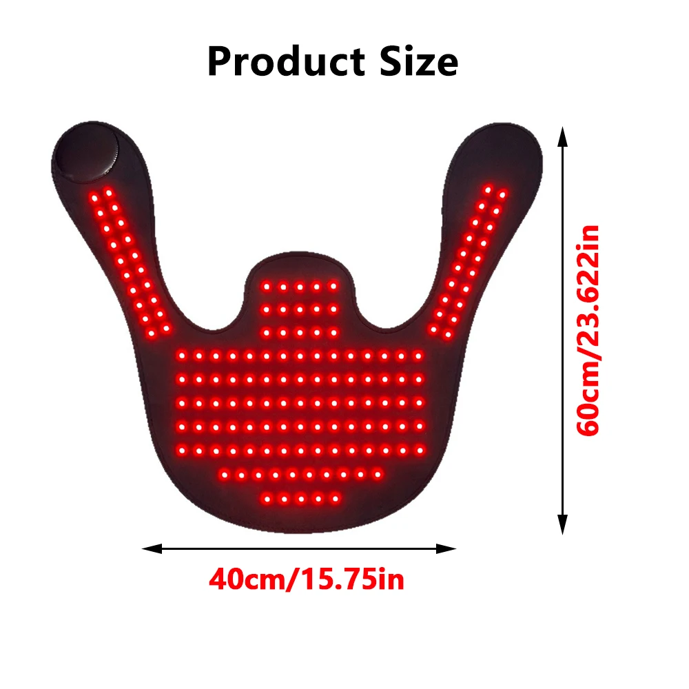 Red&Infrared Light for Shoulder Neck Body Upper Back 660nm&850nm Wearable Wrap Pad Relief Muscle Fatigue Relaxing