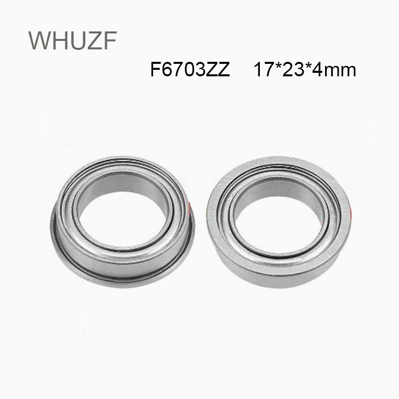 F6703ZZ Flange Bearings ABEC-5 F6700 F6701 F6702 F6703 F6704 ZZ Flanged Thin Wall Bearing Flange Ball Bearings Metal WHUZF