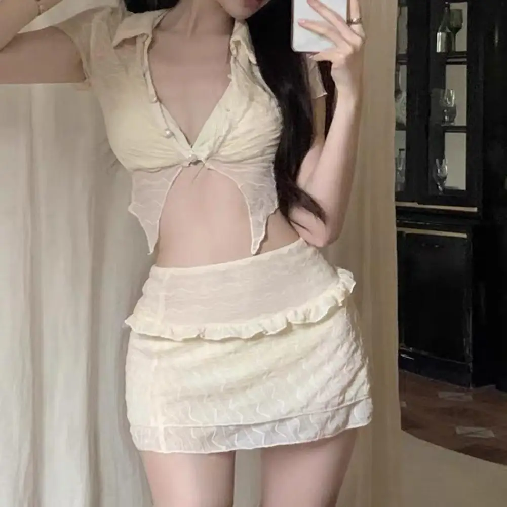 Conservative Bikini Tummy Control Swimwear Beach Swimming 5 Spandex 95 Polyester Beach Wear Solid Color Pattern