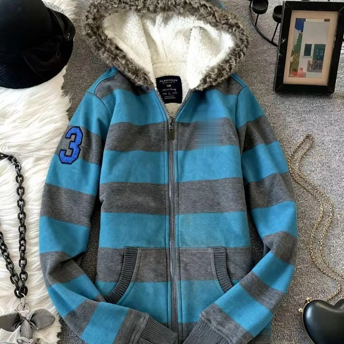 

Ретро-кардиган в американском стиле Y2K с воротником-стойкой на молнии, приталенный, с вышивкой, топ-жакет для женщин