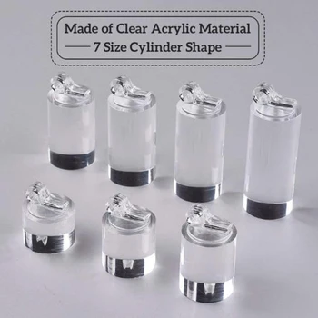 Soporte de anillo de cristal acrílico transparente, soporte de joyería, soporte de anillo para dedo, soporte de exhibición de anillo único decorativo