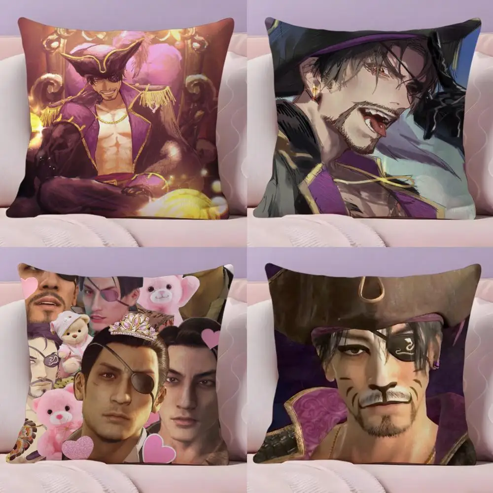 M-Maji Love Goro M-Majima Yakuza غطاء الوسادة نسيج قطيفة ناعم على الوجهين أريكة مطبوعة شتاء دافئ هدية المنزل غطاء وسادة