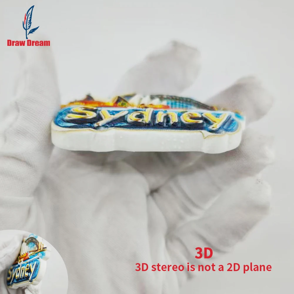 1Pc Sydney Creative 3D Embossed Refrigerator Magnet World Travel Souvenir Collection Suitable for Home and Office Decoration, Personalized Exclusive Travel Souvenir Magnetic Refrigerator Magnet Home Decoration, Kitchen, Room, Office, Cabinet Crafts Gift, Holiday Souvenir, Exquisite Small Gift