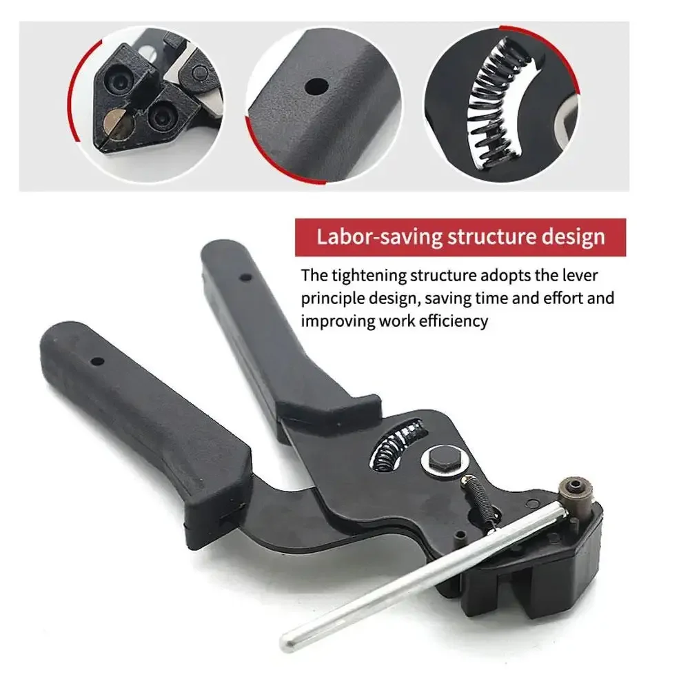 Imagem -04 - Pistola de para Corte de Fixação Abraçadeiras Zip Tie Ferramenta de Liberação Tensão Envoltório de Mão Alicate de Gravatas 4.612 mm Aço Inoxidável