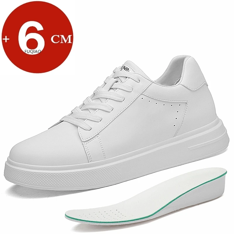 

Высококачественные кожаные мужские туфли-лифты, мягкие трендовые деловые кроссовки с невидимым увеличением высоты 6 см, модные спортивные кроссовки Zapatillas Hombre