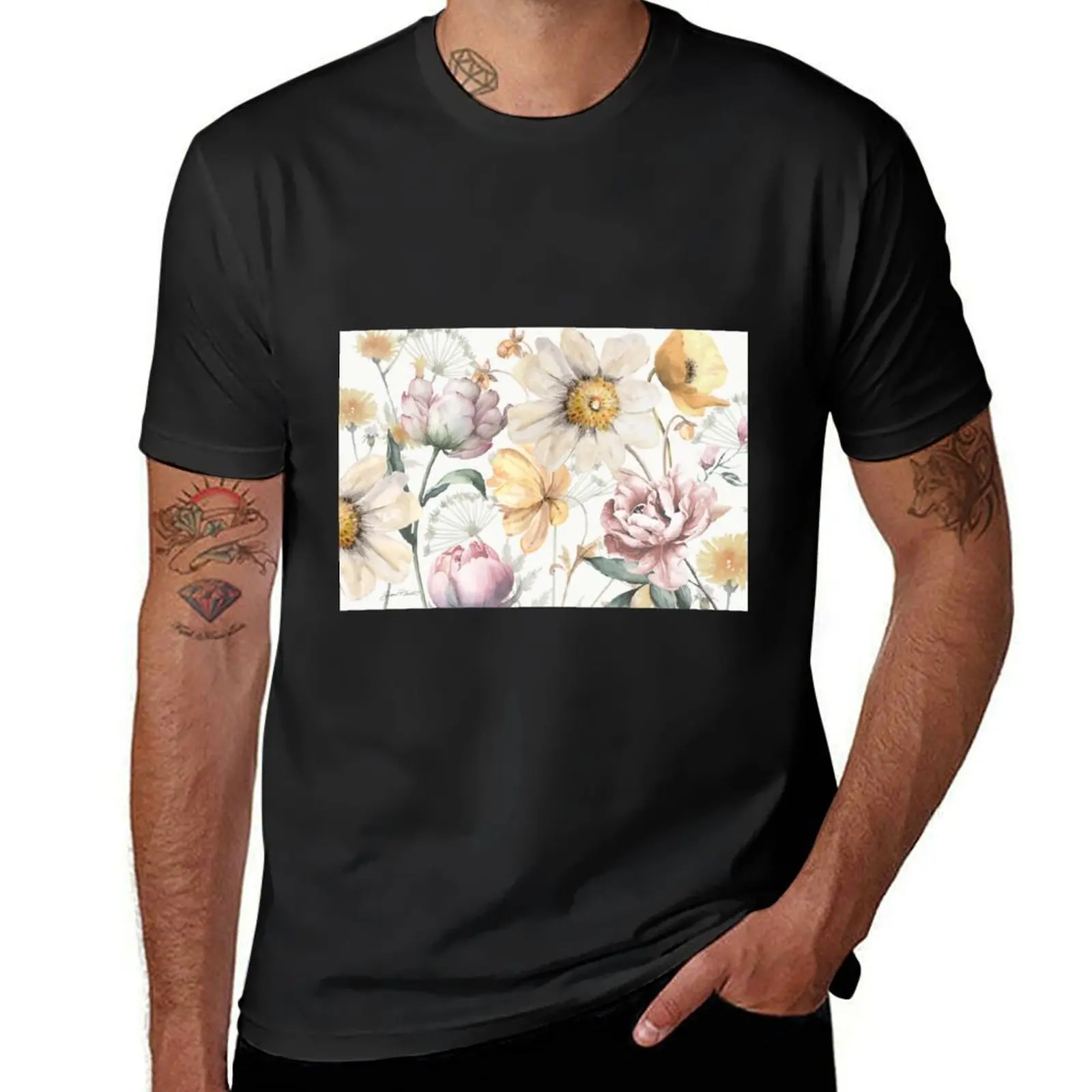 Blossoms Abound A T-Shirt plus sizes plus size tops new edition summer clothes mens plain t shirts