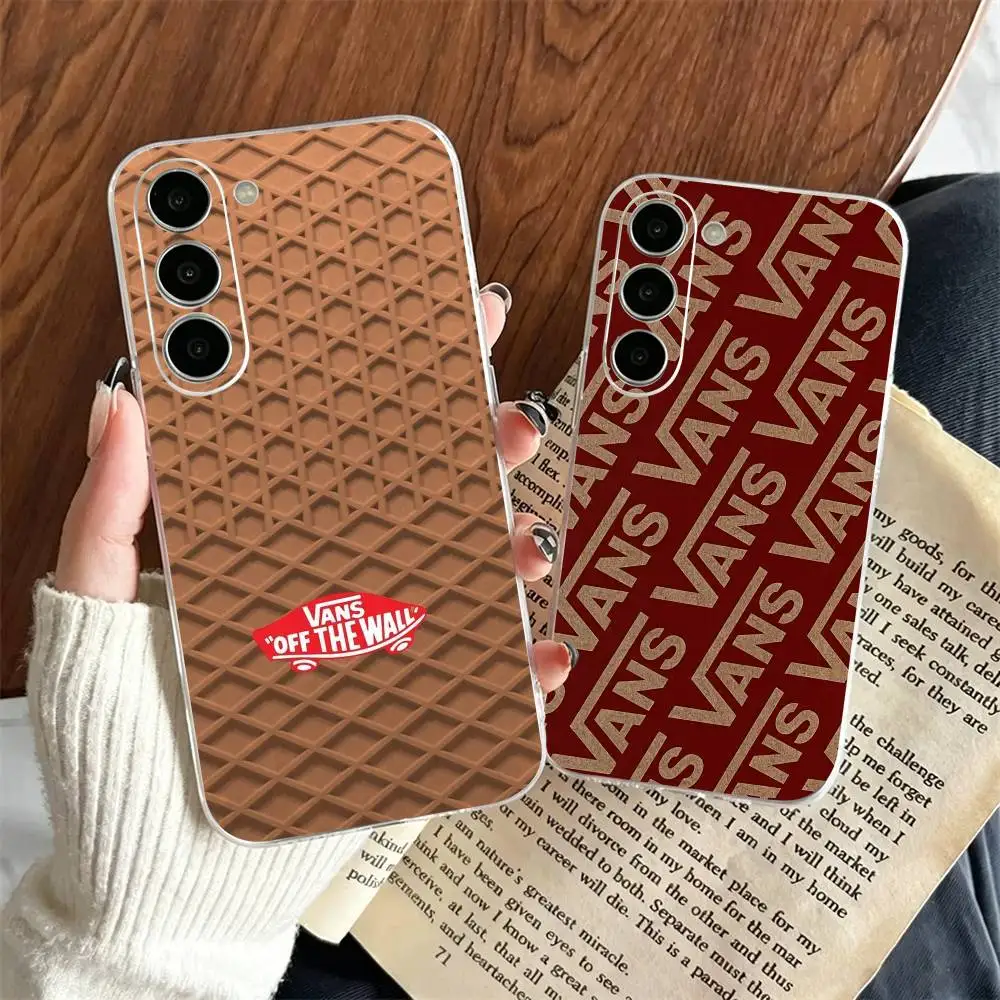 Capa de Telefone V-vans LOOG para Samsung A10, 12, 20, 21S, 30, 31, 40, 50, 51, 52, 70, 71, Capa Transparente