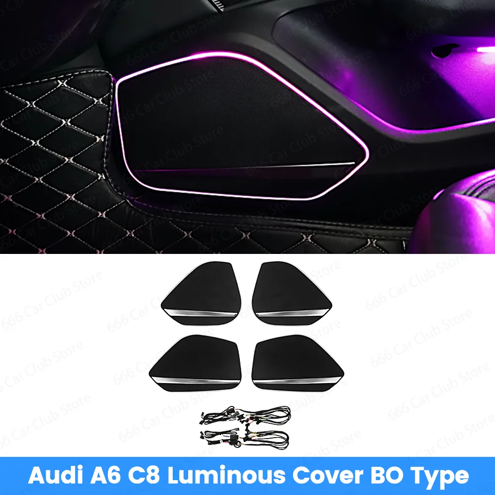 32 Colour LED Speaker Cover For Audi A4 A5 B9 S4 S5 RS4 RS5 Car Door Midrange Horn Speaker Cover Decoration Plate Ambient Lights