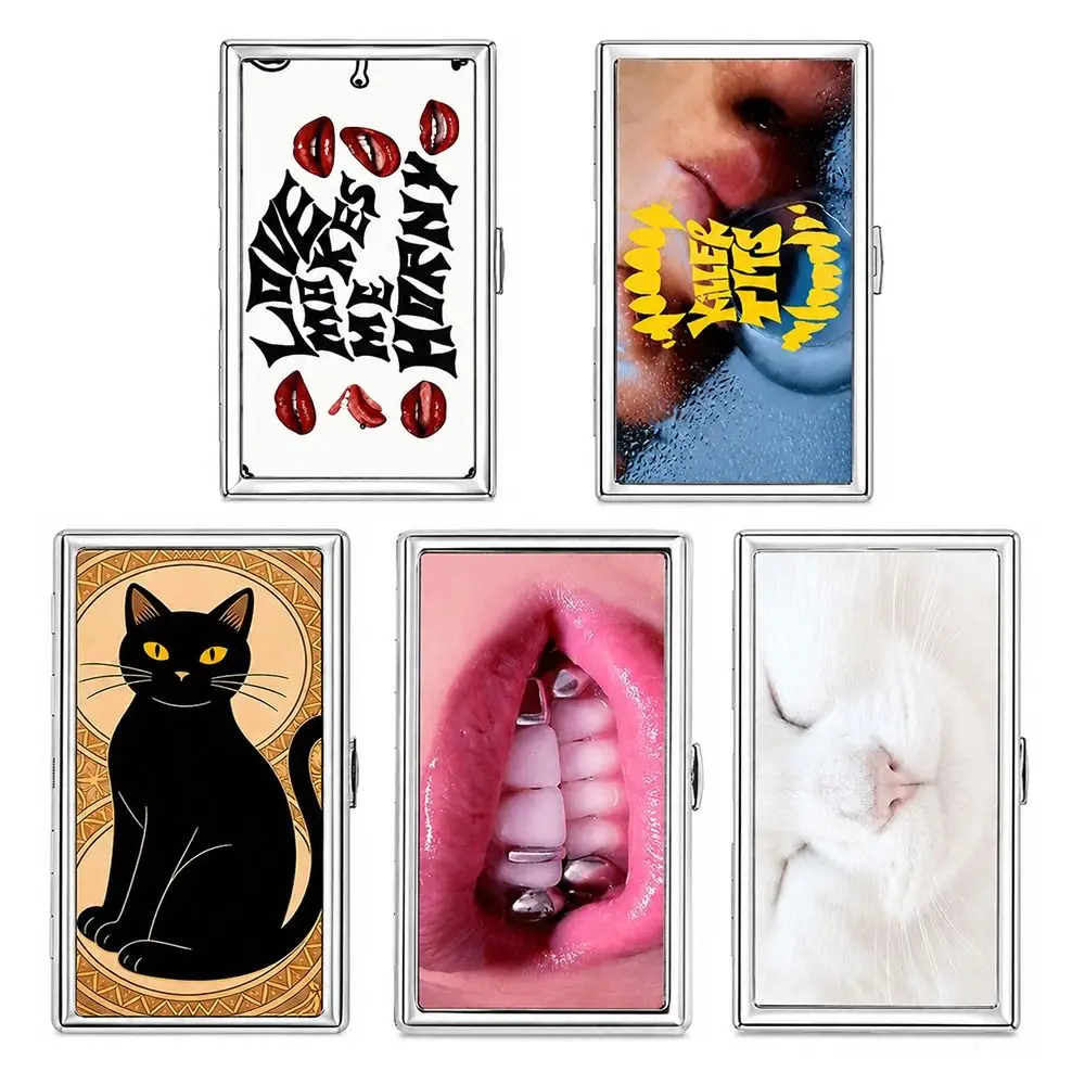 Vintage-Style Vintage Card Case Metal Material Easy Snap Metal Case Multi-function Versatile Design Cash Case ID Card Holder