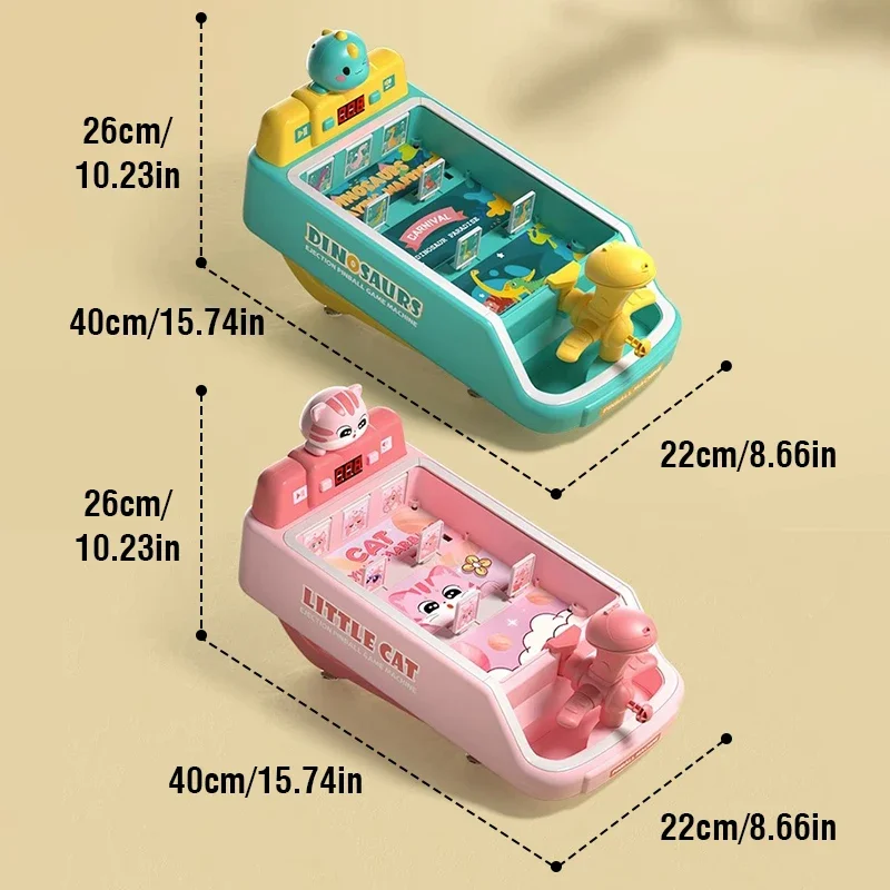 Children\'s Creative Cartoon Animal Scoring Pinball Machine Toy with Scoring Sound Lights Toys for Kids Gifts Family Party Game