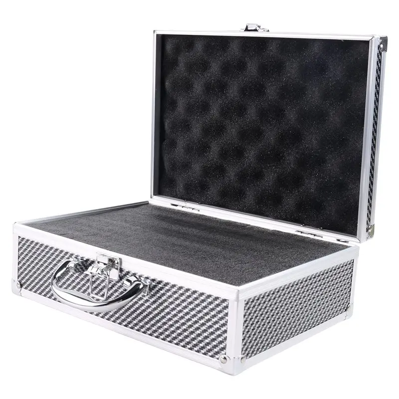 Carbon Fiber Tool Box Aluminum Tool Case Suitcase Equipment Hard Carry Bag Instrument Hard Case Portable Toolbox Easy To Use A