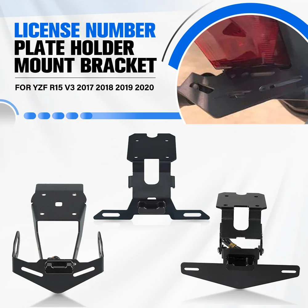 

For YAMAHA YZF R15 V3 2017 2018 2019 2020 R15V3 Motorcycle Fender Rear Number Plate Bracket License Plate Holder Frame Bracket
