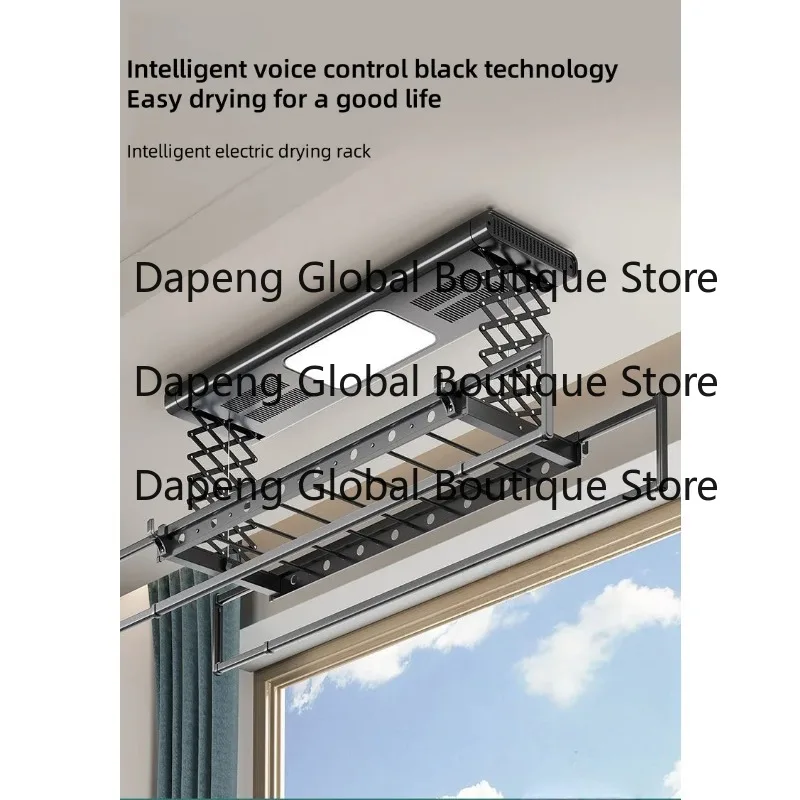 Custom Ceiling Mount Electric Lifting Clothes Drying Equipment Balcony Garment Hanging Rack