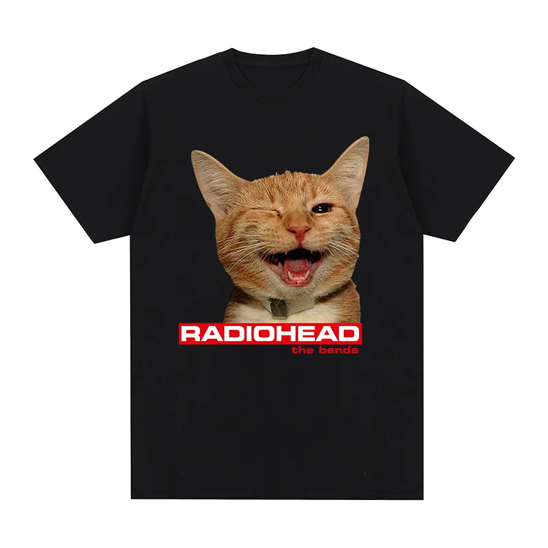 Orange Cat T-shirt Radiohead The Bends Cute Breathable Soft Clothes Cotton Men T Shirt New TEE TSHIRT Men Womens Tops