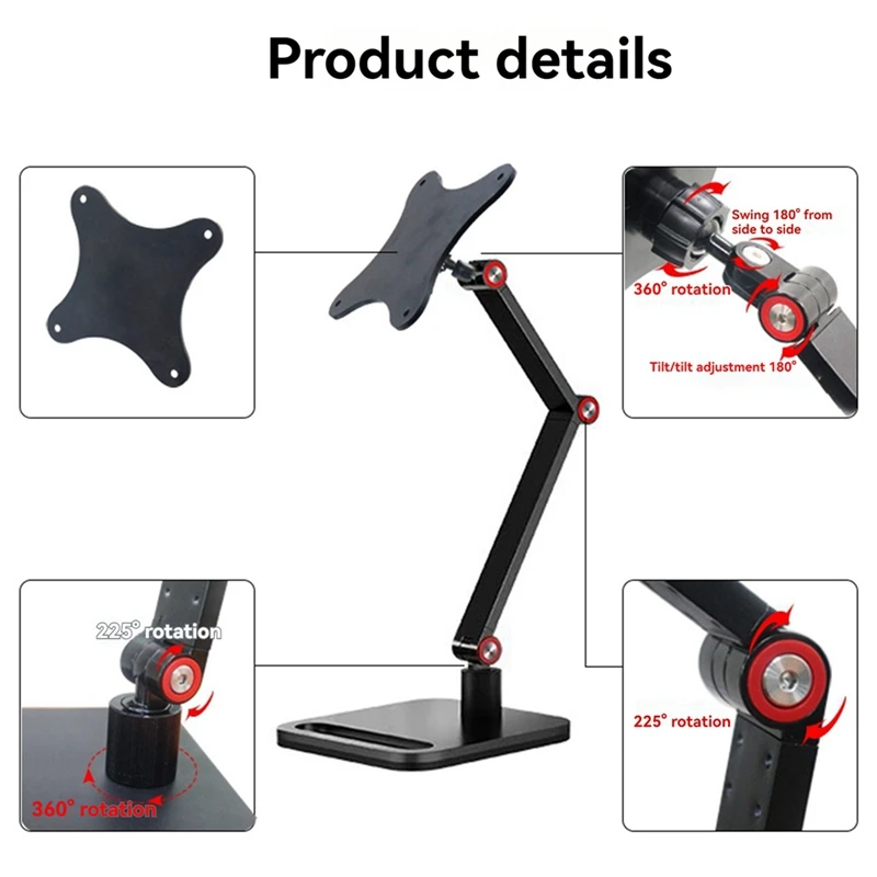 Portable Monitor Stand Quick-Release Mount Aluminum Alloy Desktop Stand For 17-25 Inch Monitor Holder Support Bracket