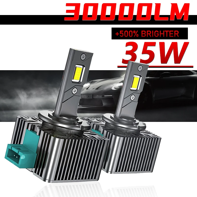 

2PCS D1S D3S D8S LED Headlights HID D2S D4S D5S Turbo LED 35W 30000LM TAuto Xenon Bulbs Replacement 6000K Plug&Play 12V 24V