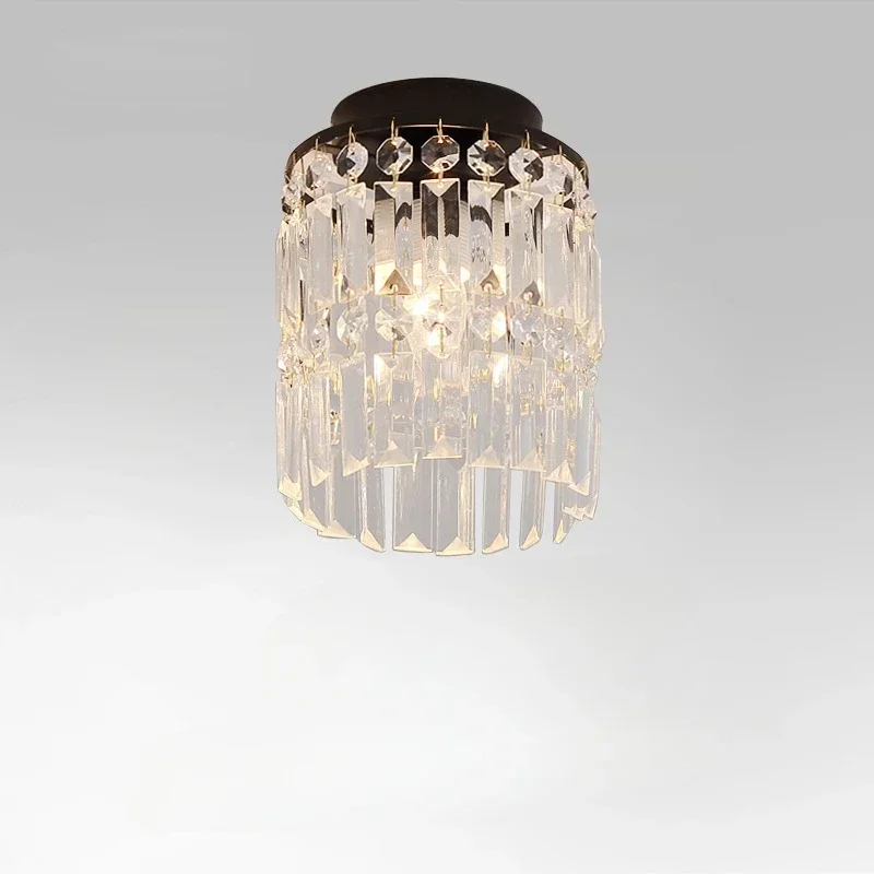Modern Light Luxury Balcony Simple Atmosphere Corridor Corridor Entrance Crystal Ceiling Lamp