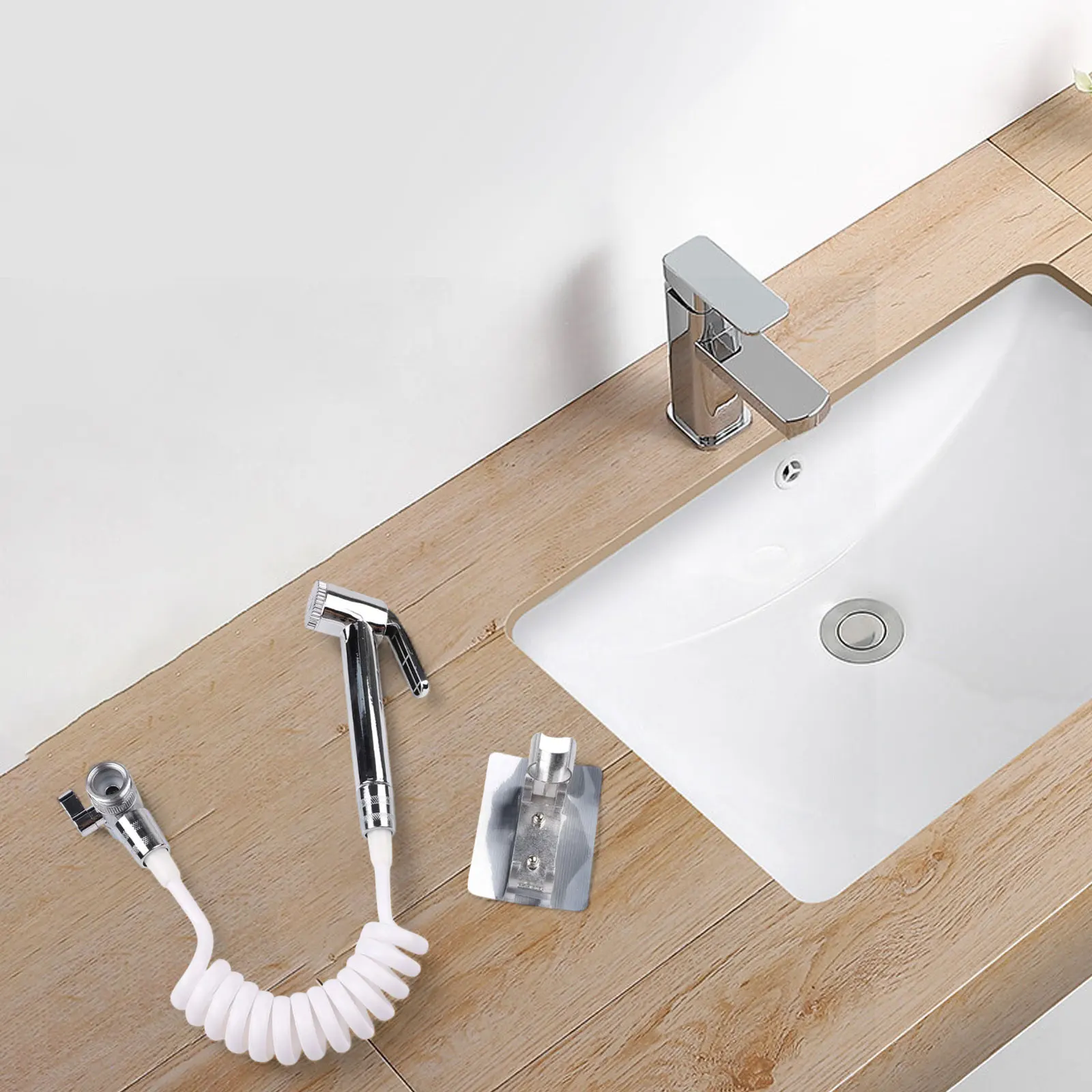 

Brand New Suitable Supply Useful Sprayer set Home Silver Hose Pack Parts Set Sink Sprinkler Base Basin Bathroom