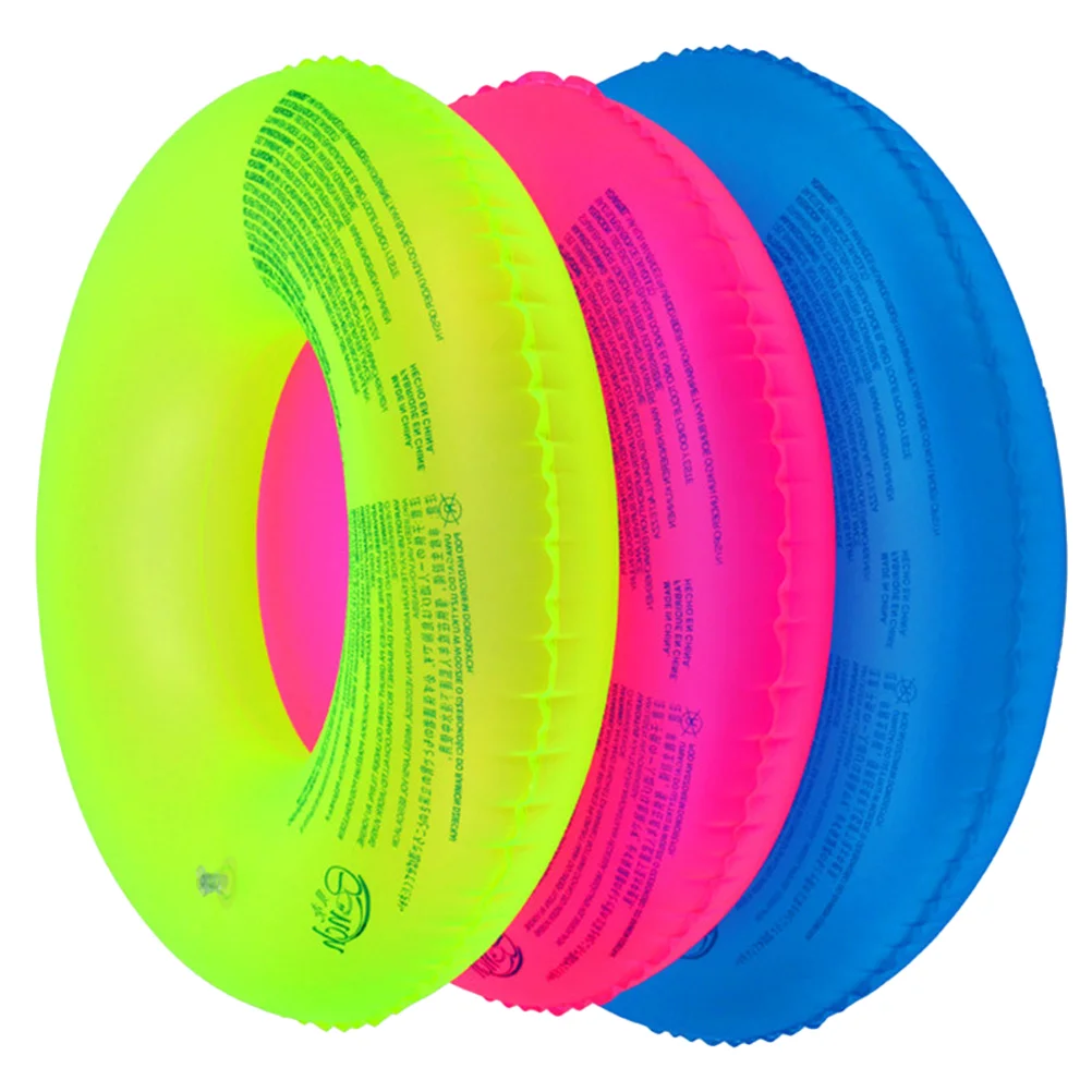 

3 Pcs Pool Toy PVC Swimming Ring Water Tubes Inflatable Fluorescence Men and Women