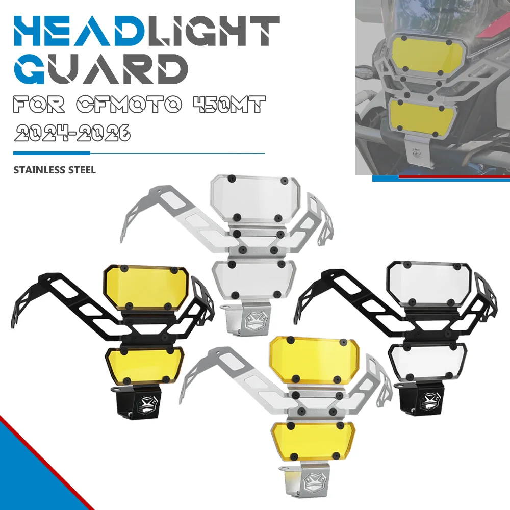 

450MT Headlight Guard Cover Protection Front Light Protector Motorcycle Accessories For CFMOTO 450MT CF 450 MT 2024 2025 2026